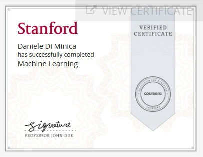 Coursera certificate