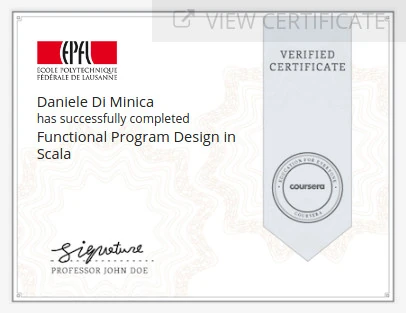 Coursera certificate