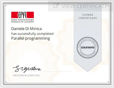 Coursera certificate