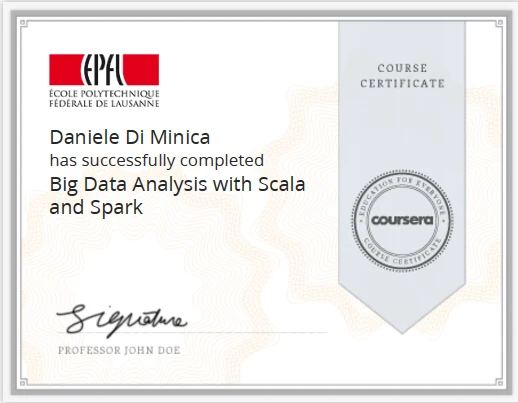 Coursera certificate