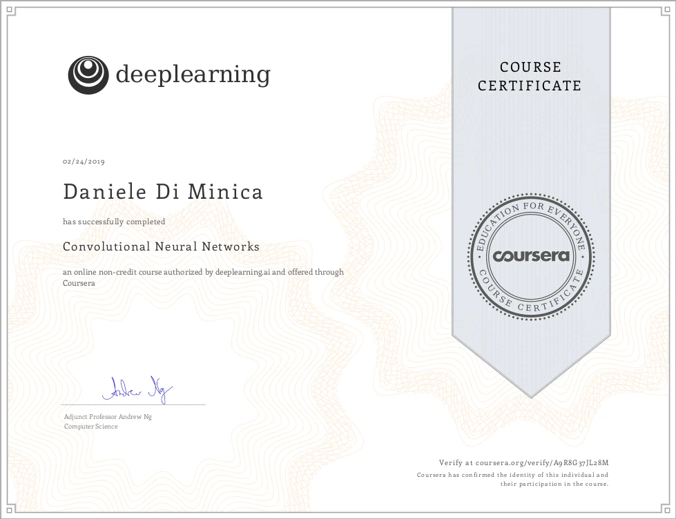 Coursera certificate